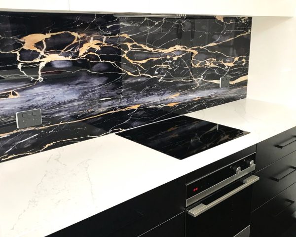 Black Marble With Tan Vein